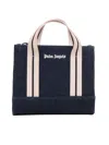 Palm Angels Denim Mini Tote Denim/off Wh In Blue