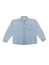 PALM ANGELS DENIM SHIRT WITH LOGO