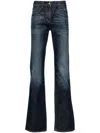Palm Angels Monogram Patch Straight-leg Jeans In Blue