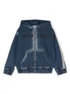 Palm Angels Denim Track Jacket In Blue