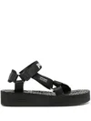 Palm Angels Depa Logo Print Sandals In Black