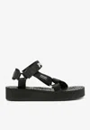Palm Angels Depa Logo Print Sandals In Black