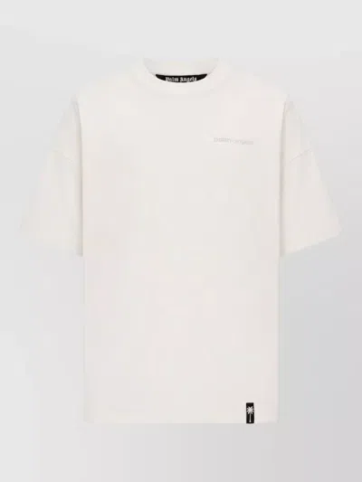 Palm Angels Devil Graphic Relaxed Fit Crew Neck T-shirt In Neutral