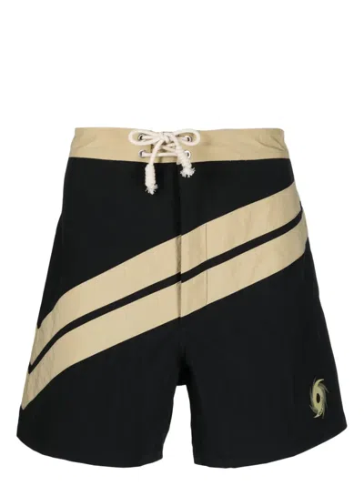 Palm Angels Two-tone Nylon Swimming Shorts In Multi