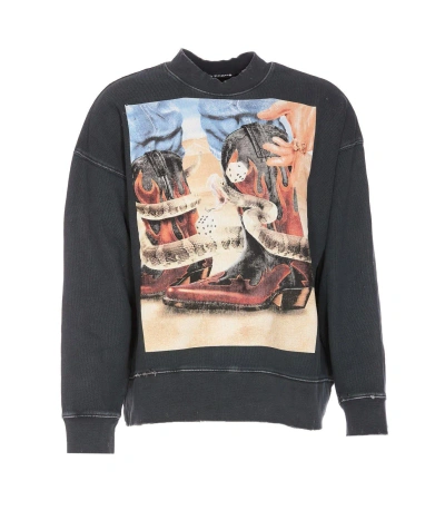 Palm Angels Dice Game Graphic-printed Crewneck Sweatshirt In Multicolour