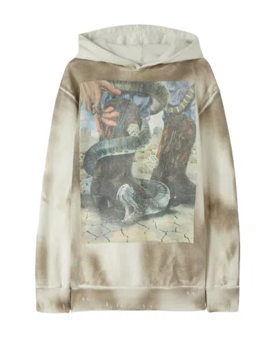 Palm Angels Dice Game Graphic-printed Hoodie In White