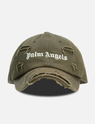 Palm Angels Distressed Cap In Brown/褐色/브라운/ブラウン