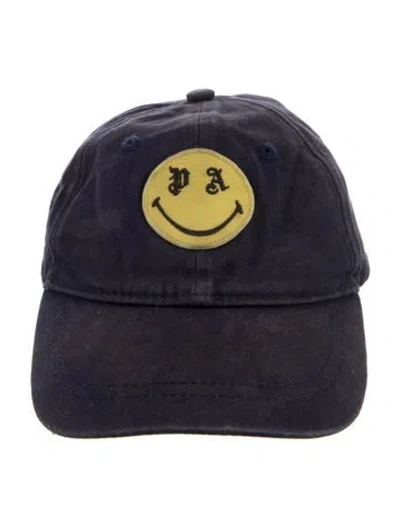 Pre-owned Palm Angels Distressed Patch Baseball Cap In Blue