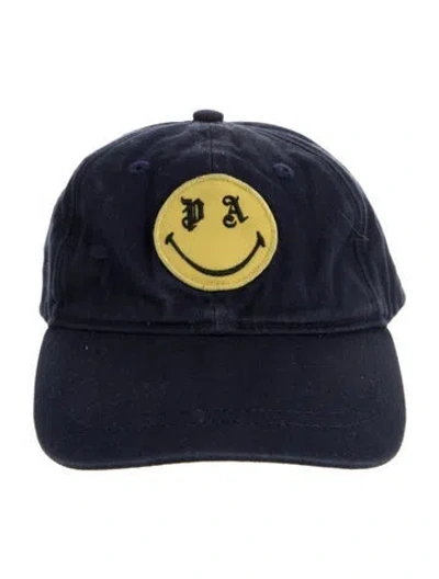Pre-owned Palm Angels Distressed Patch Baseball Cap In Blue