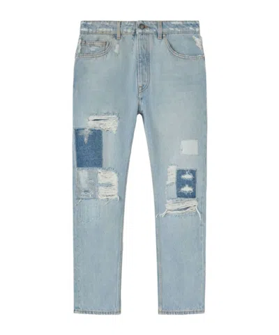 PALM ANGELS PALM ANGELS DISTRESSED STRAIGHT-LEG JEANS