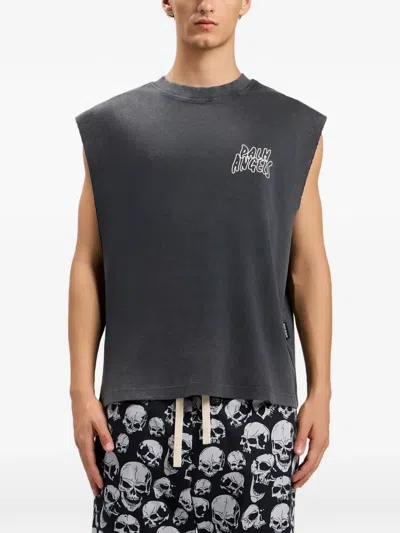 Palm Angels Distressed-detail Tank Top In Brown