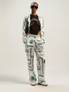 Palm Angels Dollar-print Elasticated Pajama-style Pants In Blue