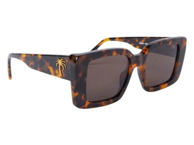 Pre-owned Palm Angels Dorris Sunglasses In Havana Brown (peri057s24pla0016064)