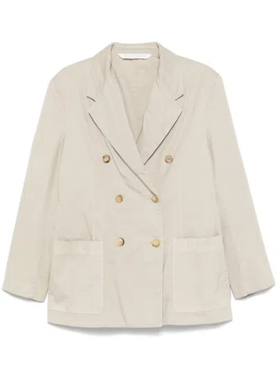 Palm Angels Double-breasted Blazer In Neutrals