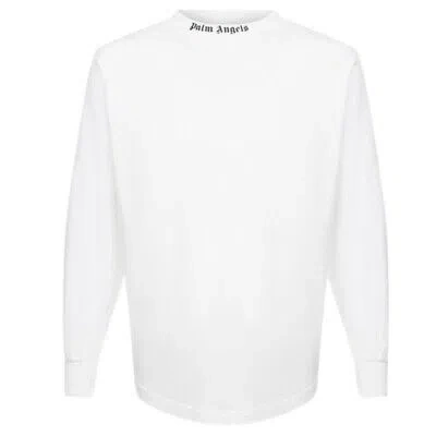 Pre-owned Palm Angels Double Classic Logo Long Sleeve White T-shirt