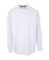 Palm Angels Double Logo-print Long-sleeve T-shirt In White