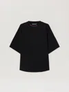 Palm Angels Men Black Cotton T-shirt
