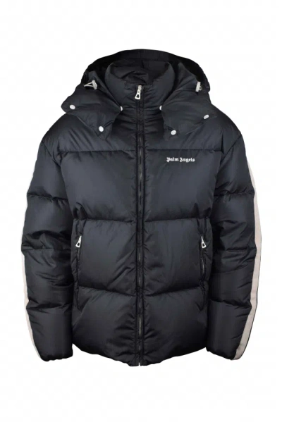 Palm Angels Down Jacket In Gray