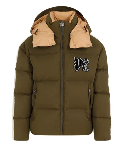 Palm Angels Down Jacket In Green