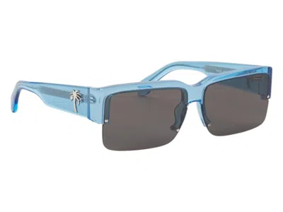 Pre-owned Palm Angels Drain Sunglasses In Crystal Dark Grey (peri053s24pla0014907)
