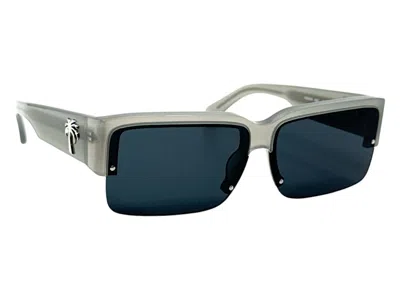 Pre-owned Palm Angels Drain Sunglasses In Grey Dark Grey (peri053s24pla0010907)