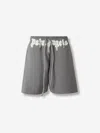 Palm Angels Logo Printed Drawstring Bermuda Shorts In Multi