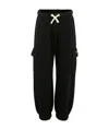Palm Angels Drawstring Cargo Trousers In Black