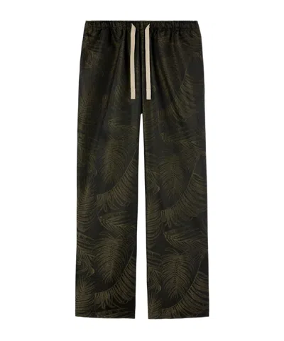 PALM ANGELS PALM ANGELS PALMS JACQUARD DRAWSTRING TRACK PANTS