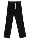 Palm Angels Drawstring Corduroy Trousers In Black