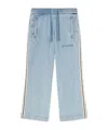 Palm Angels Drawstring Jeans In Blue