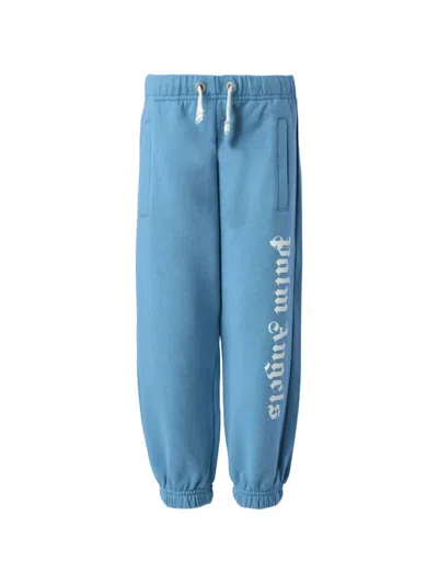 Palm Angels Kids' Drawstring Side-stripe Track Pants In Animal Print