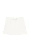 Palm Angels Drawstring Skirt In White
