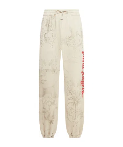 Palm Angels Drawstring Sweatpants In Nude