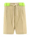 Palm Angels Drawstring Tailored Shorts In Nude