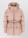 Palm Angels Drawstring Waist Nylon Down Jacket