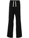 Palm Angels Monogram Drawstring Cargo Pants In Black