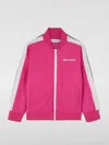 Palm Angels Logo Embroidered Track Jacket In Fuchsia