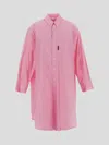 Palm Angels Overlogo Shirt Dress In Pink