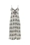 Palm Angels Viscose Mini Dress With Statement Print In Printed