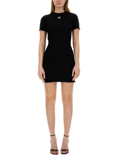 Palm Angels Dress With Logo In Black