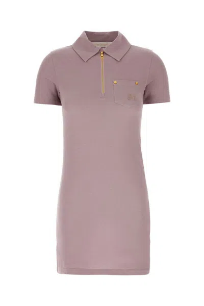 Palm Angels Mauve Piquet Polo Dress In 3636