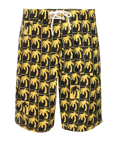 PALM ANGELS DRIPPING PALMS SWIM SHORTS
