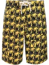 Palm Angels Dripping Palms Swim Shorts In Black