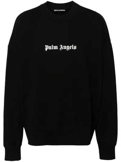 PALM ANGELS PALM ANGELS DROP SHOULDER SWEATSHIRT WITH LOGO