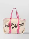 Palm Angels Dual Handle Open Top Shoulder Bag In Pink