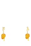 Palm Angels Melting Stones Lettering Earrings In Gold