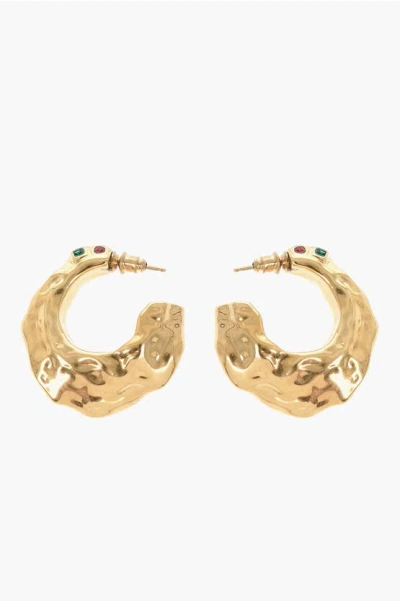 Palm Angels Earrings Melted Strass Gold - Multicolor