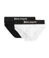 Palm Angels Elastic Belt Underwear Two-piece In White