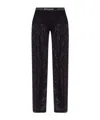 Palm Angels Elastic Waist Casual Pants In Black