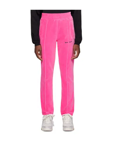 Palm Angels Elastic Waist Logo Sweatpants In Pink